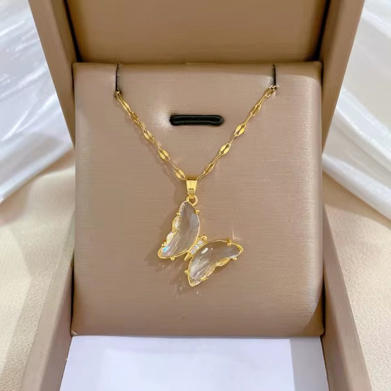 Luna Bloom Butterfly Tassel Necklace – Grace in Every Glimmer