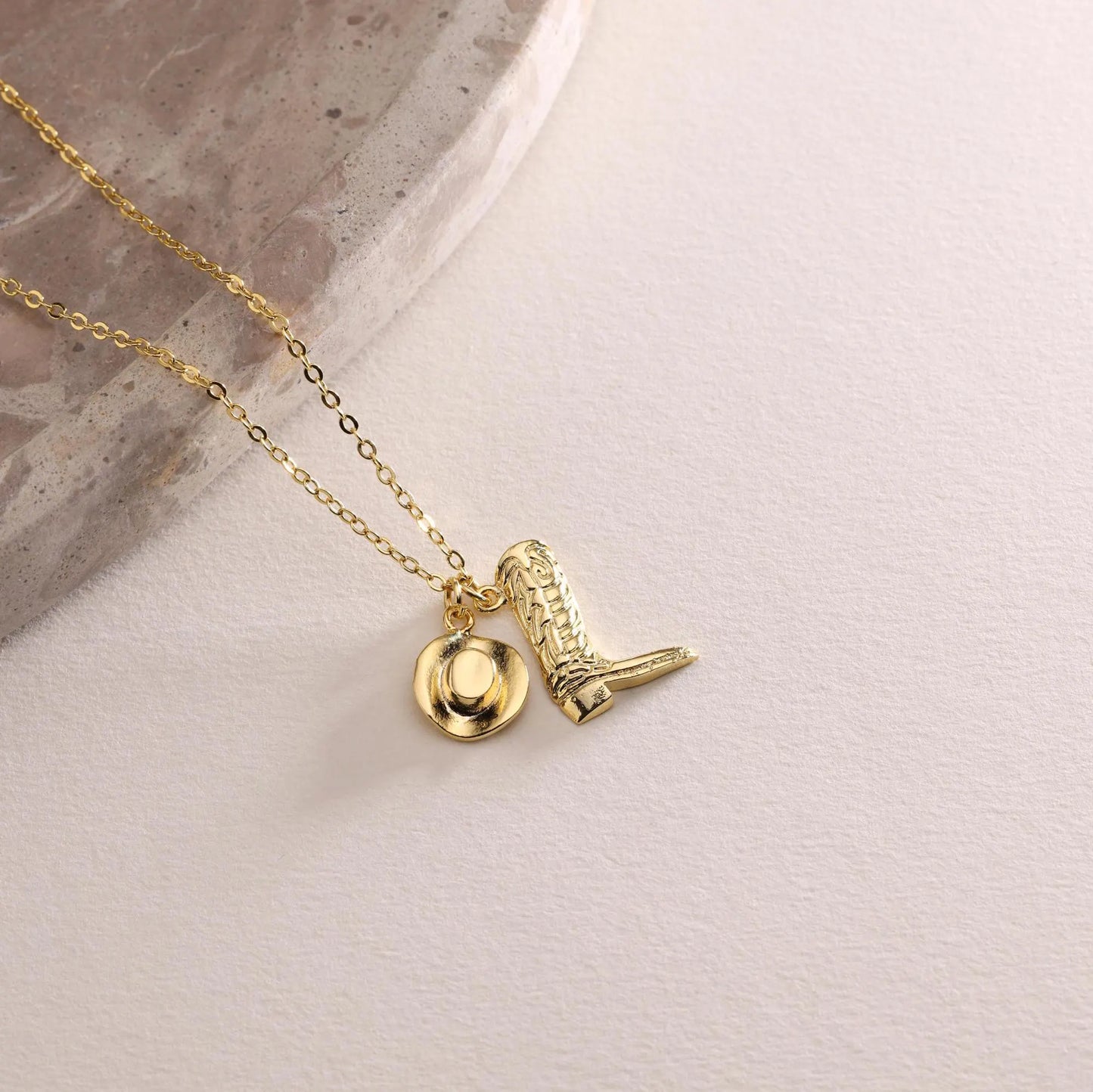 Golden Rodeo Charm Necklace – a Country Heart with City Shine