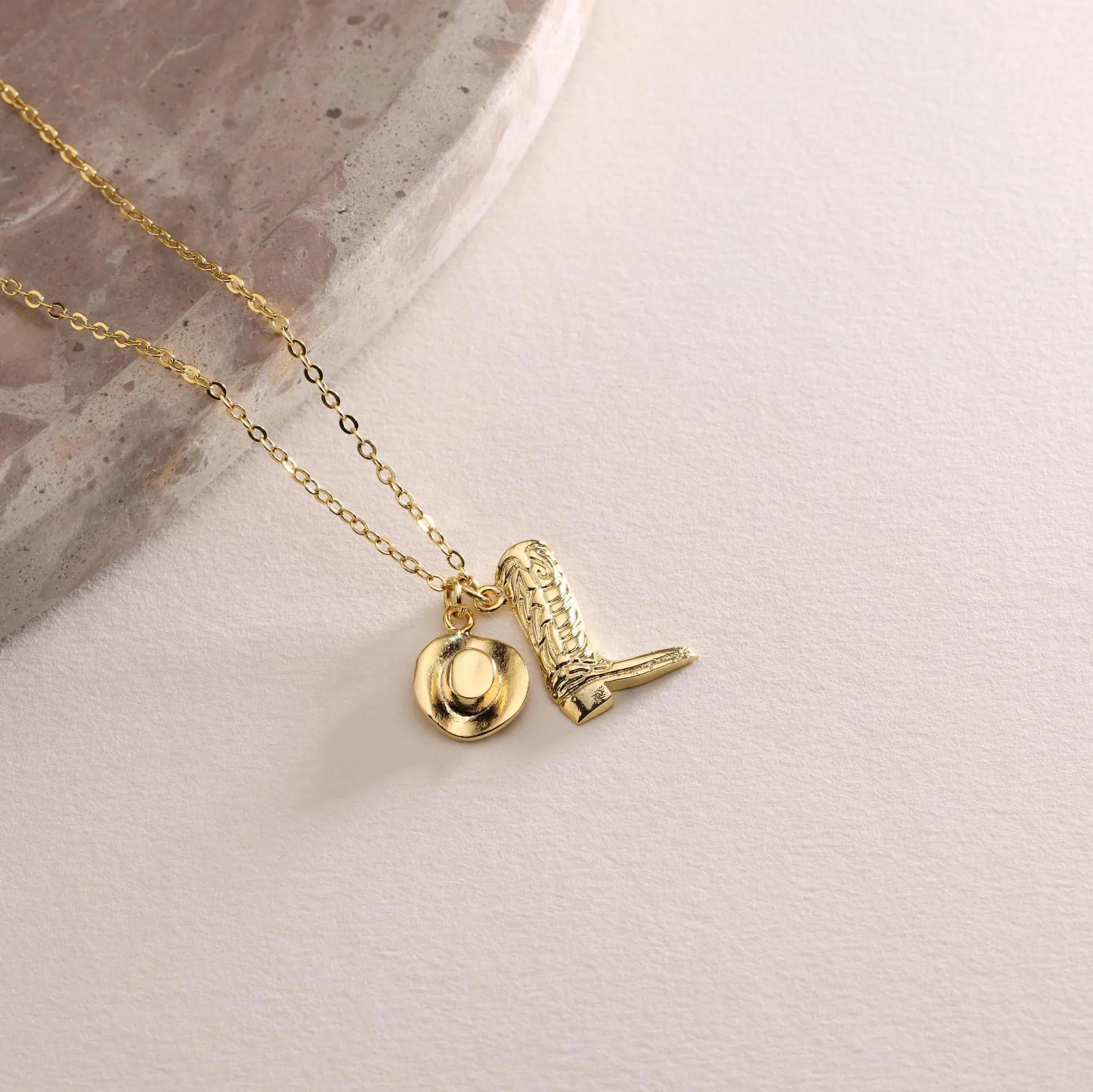 Golden Rodeo Charm Necklace – a Country Heart with City Shine
